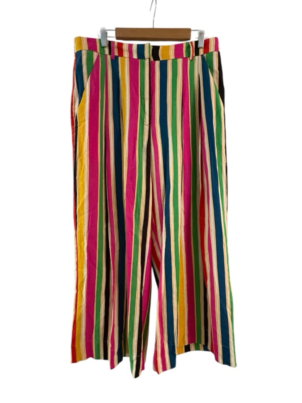 Anthropologie Farm Rio Rainbow Stripe Pants NWT Large - Picture 4 of 9